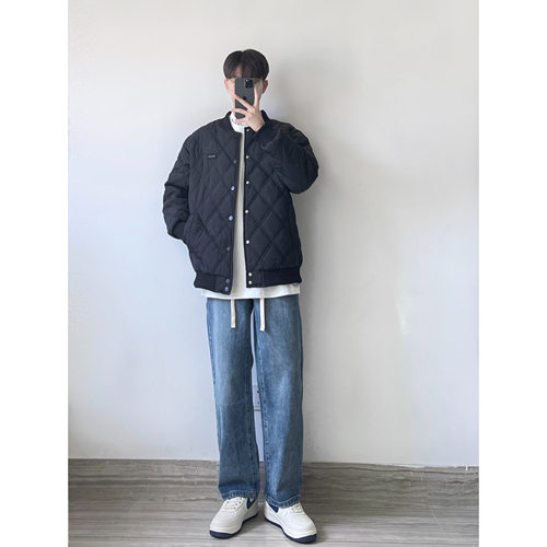 WHICHONE加棉冬季菱形格