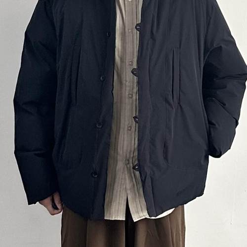 WHICHONE加厚复古翻领棉服