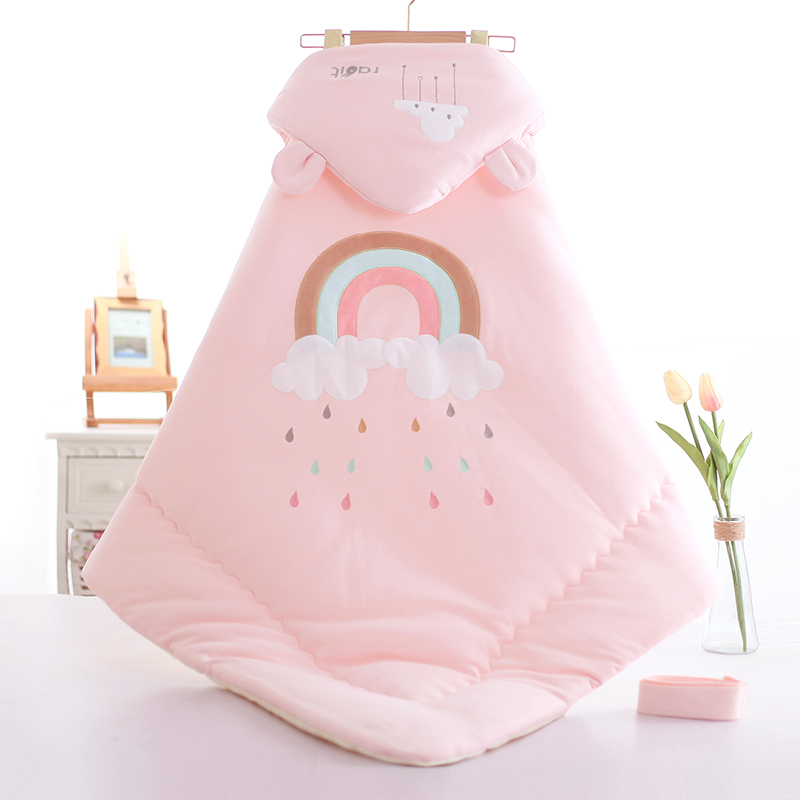 新生婴儿包被宝宝睡袋纯棉加厚冬季初生抱被春秋新生儿被子防风