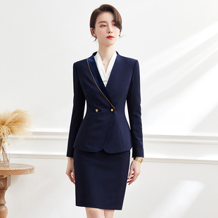 套裙物业客服售楼部案场金店酒店前台工作装 春季 职业装 女套装 新款