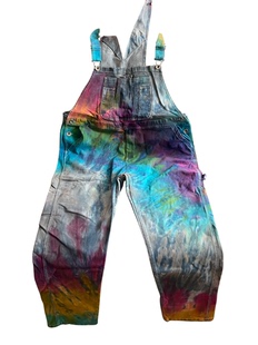 D6 XXL码 泰国进口精品扎染牛仔背带裤腰围116cm臀围130cm