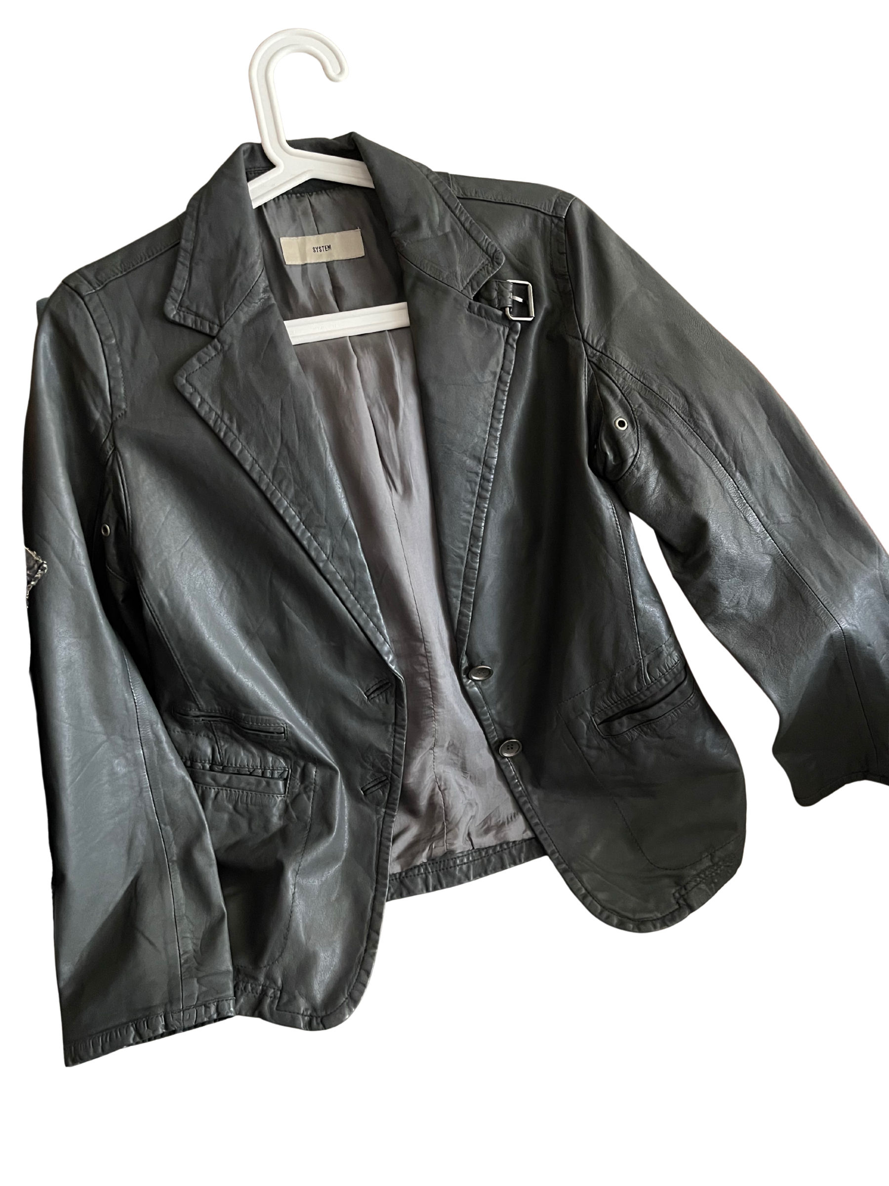 特价清库存 vintage一件韩国超软小羊皮小西服胸围96cm衣长60cm
