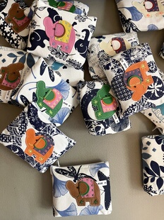 特价 13cmx11cm泰国手工布艺小象零钱包 清仓