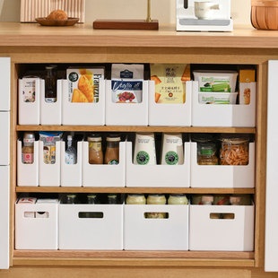 多功能橱柜直角收纳盒长方形厨房餐边柜子桌面整理杂物角落储物筐