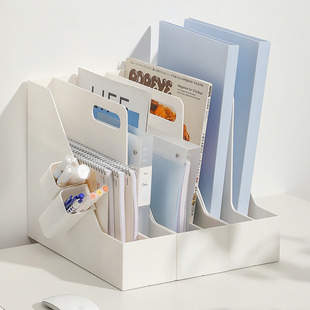 学生书架资料档案书本储物盒办公室桌面立式文件收纳盒A4纸文件架