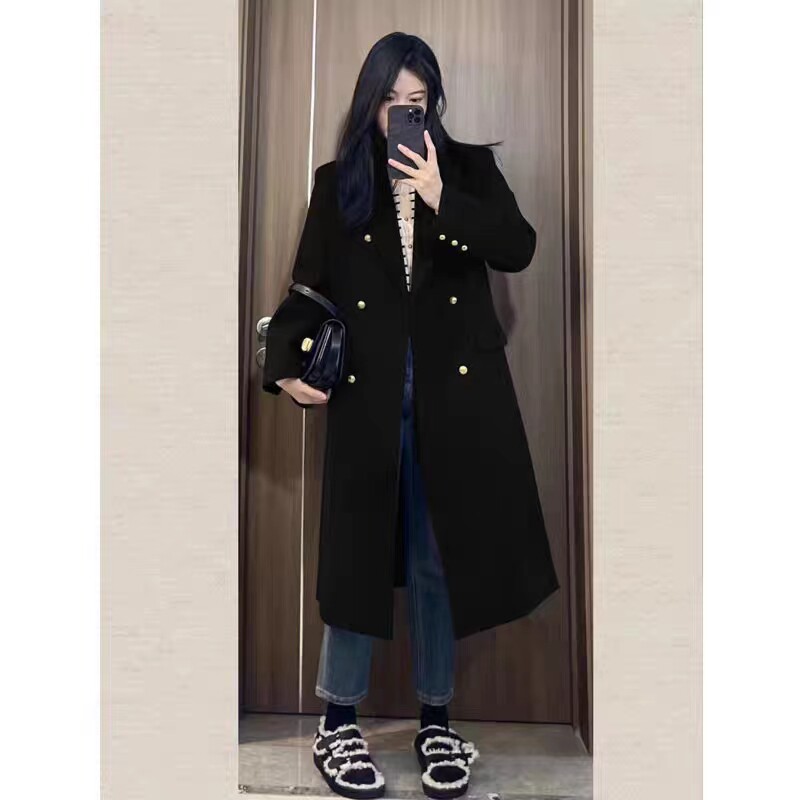 2025新长款呢子大衣女秋冬季毛呢外套韩系小个子高级感-p102-k158,女装毛呢外套,浙宝318