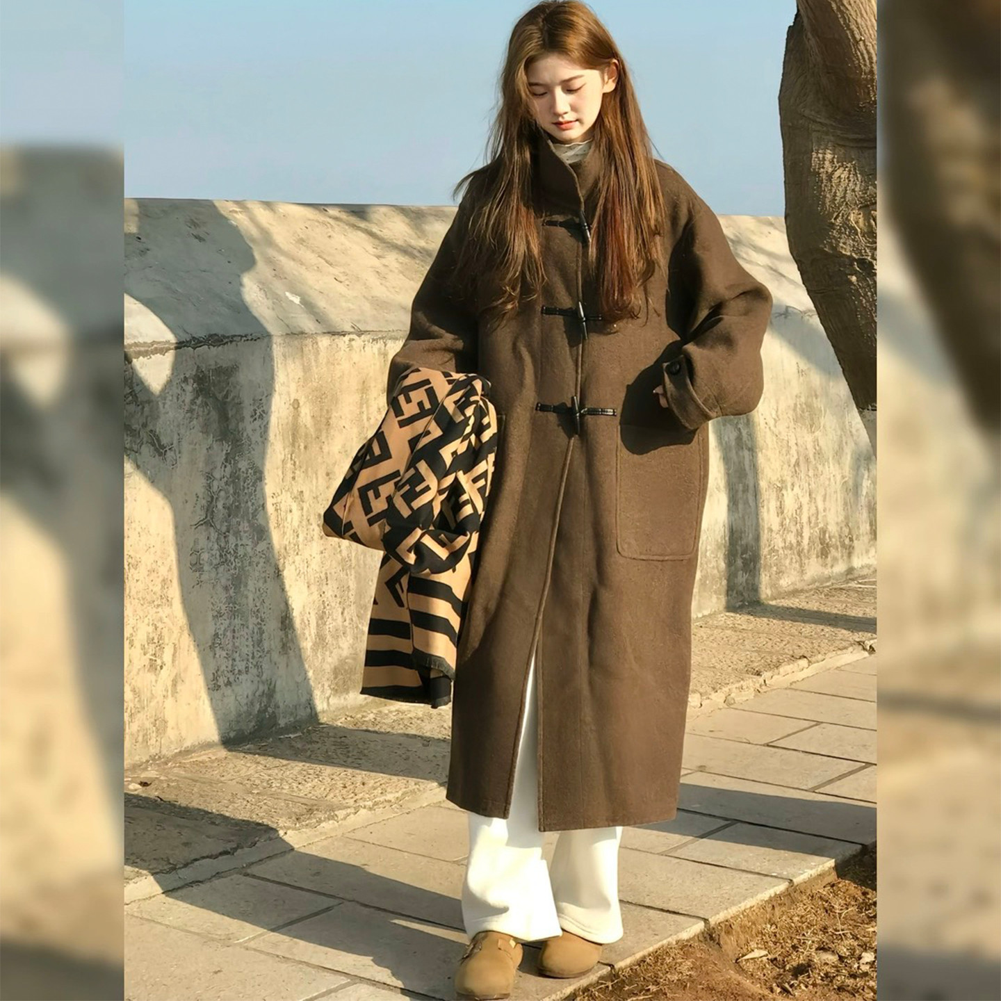 超好看深冬牛角扣呢大衣2026新款毛呢外套加厚小个子878P125K205,女装毛呢外套,浙宝318