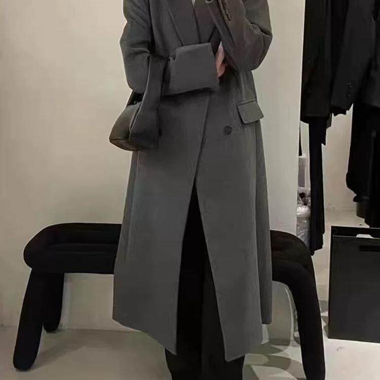 加厚黑毛呢外套女呢子2026秋冬新款高级感小个子赫本风39p95k158,女装毛呢外套,浙宝318