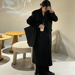 黑色2025深冬超好看呢大衣加厚小个子毛呢外套827p95~155k188~288图片