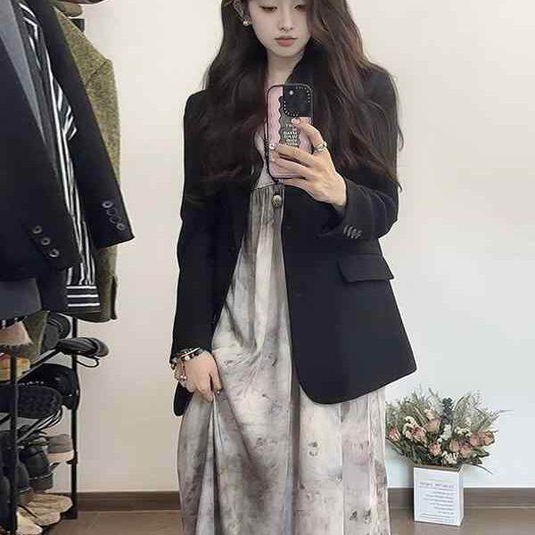 黑色小西装外套2026春秋款高级感设计小个子短款休闲西服p80k138,商品下架区,浙宝318