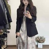 黑色小西装外套2026春秋款高级感设计小个子短款休闲西服p80k138，商品下架区，浙宝318