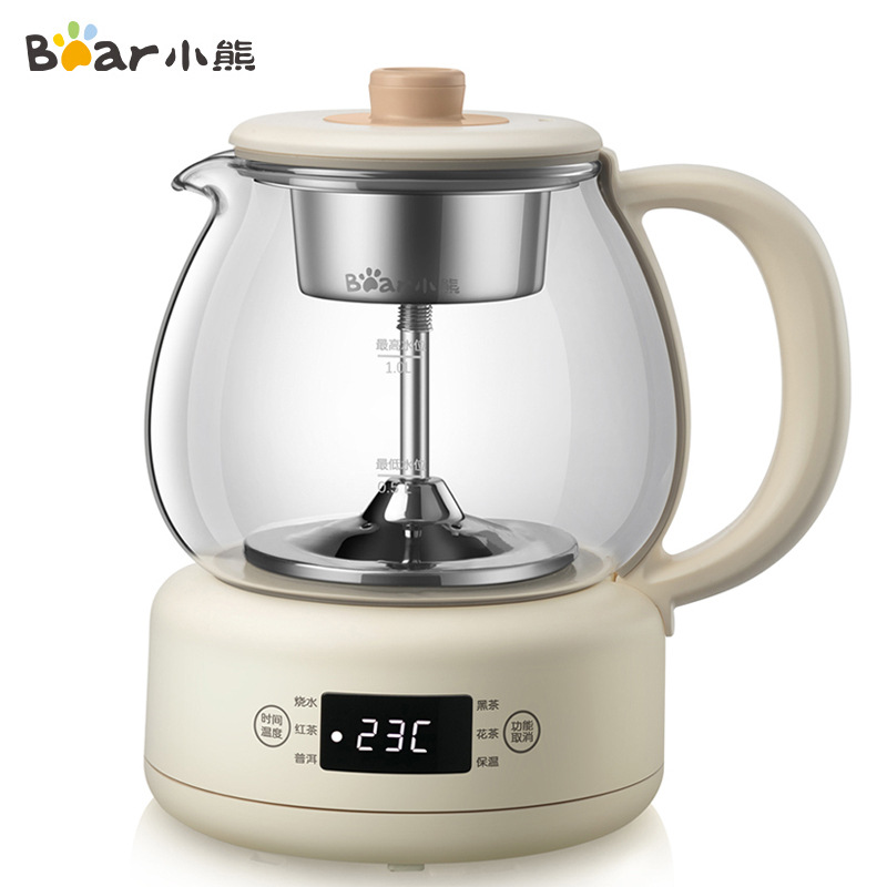 小熊煮茶器喷淋式煮茶壶一体玻璃家用全自动蒸汽蒸茶器小型办公室
