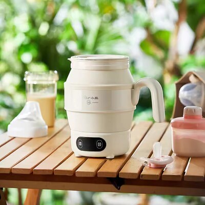 小熊便携式电热水壶0.6升316钢