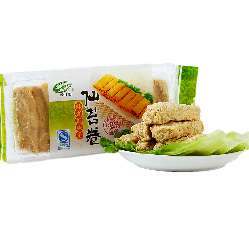 素仙苔卷200g 绿祥园仿荤素食斋菜 大豆蛋白豆干制品佛家素食材