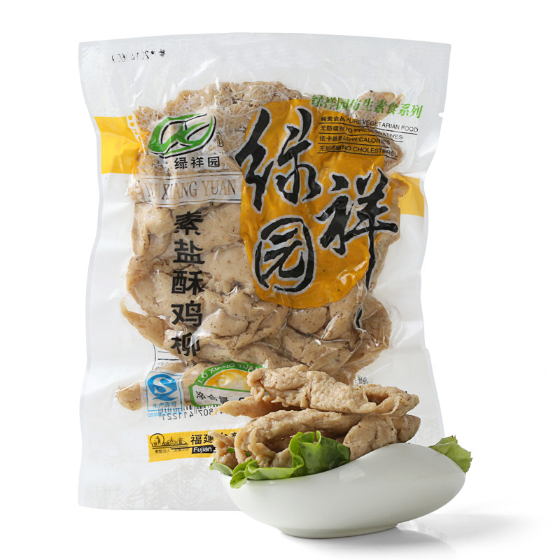 【素心坊】素盐酥鸡柳200g 绿祥园冷冻仿荤素食斋菜大豆蛋白制品