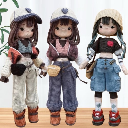 凯蒂珍妮换装女孩毛线编织材料包