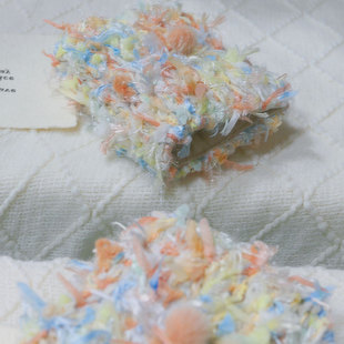 躲在耳里|手工毛线|毛茸茸夏橘清新俏皮糖果重工活页手帐本m5a7