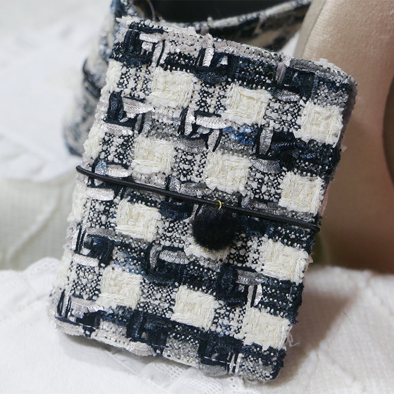 躲在耳里|限量毛呢活页|黑白格纹经典高级小众氛围重工手帐本m5a7,文具电教/文化用品/商务用品,手帐/日程本/计划本,淘宝优惠券,粉丝福利购,淘宝优惠卷