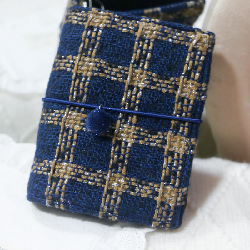 躲在耳里|限量毛呢活页|宝蓝格纹大气高级精致氛围重工手帐本m5a7,文具电教/文化用品/商务用品,手帐/日程本/计划本,淘宝优惠券,粉丝福利购,淘宝优惠卷