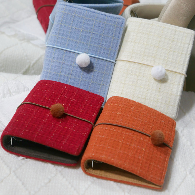 躲在耳里|限量毛呢活页|格子精致小众编织纯色氛围重工手帐本m5a7,文具电教/文化用品/商务用品,手帐/日程本/计划本,淘宝优惠券,粉丝福利购,淘宝优惠卷