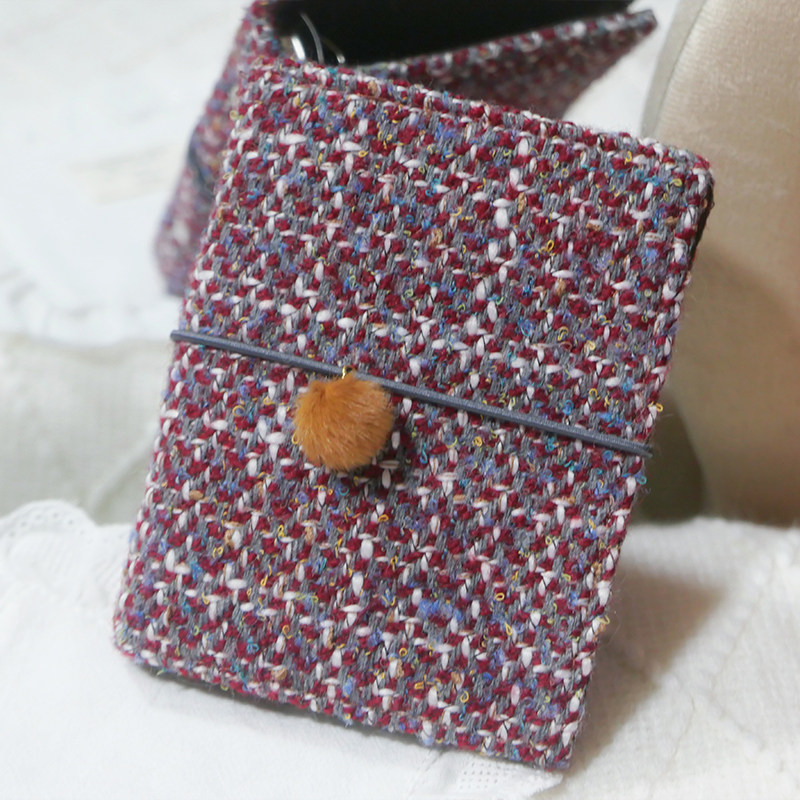 躲在耳里|限量毛呢活页|编织感红棕复古耐看氛围重工手帐本m5a7,文具电教/文化用品/商务用品,手帐/日程本/计划本,淘宝优惠券,粉丝福利购,淘宝优惠卷