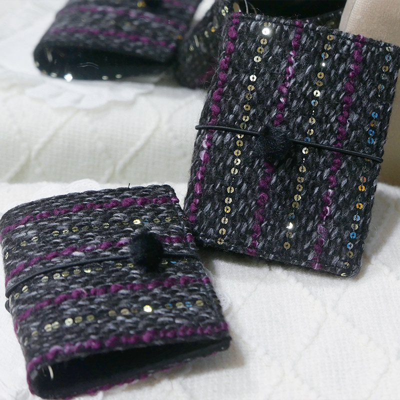 躲在耳里|限量毛呢活页|紫黑色高级亮片气质感氛围重工手帐本m5a7,文具电教/文化用品/商务用品,手帐/日程本/计划本,淘宝优惠券,粉丝福利购,淘宝优惠卷