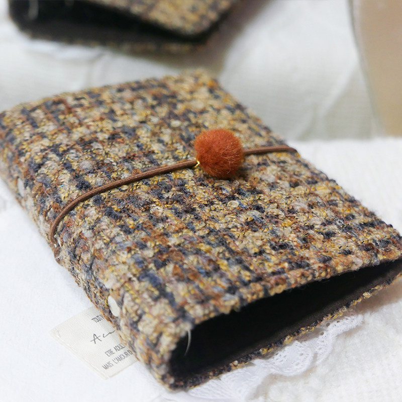 躲在耳里|限量毛呢活页|棕咖色格纹经典高级氛围重工手帐本m5a7,文具电教/文化用品/商务用品,手帐/日程本/计划本,淘宝优惠券,粉丝福利购,淘宝优惠卷