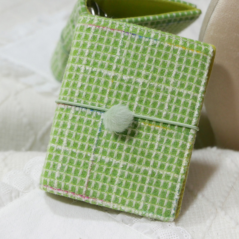 躲在耳里|限量毛呢活页|治愈精致绿毛绒细格纹氛围重工手帐本m5a7,文具电教/文化用品/商务用品,手帐/日程本/计划本,淘宝优惠券,粉丝福利购,淘宝优惠卷