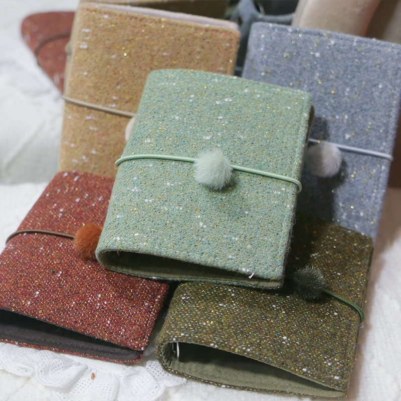 躲在耳里|限量毛呢活页|简约金丝耐看精致高级氛围重工手帐本m5a7,文具电教/文化用品/商务用品,手帐/日程本/计划本,淘宝优惠券,粉丝福利购,淘宝优惠卷