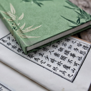 躲在耳里|清幽硬面本|刺绣竹子布面笔记手账日记本子文艺中国风A5