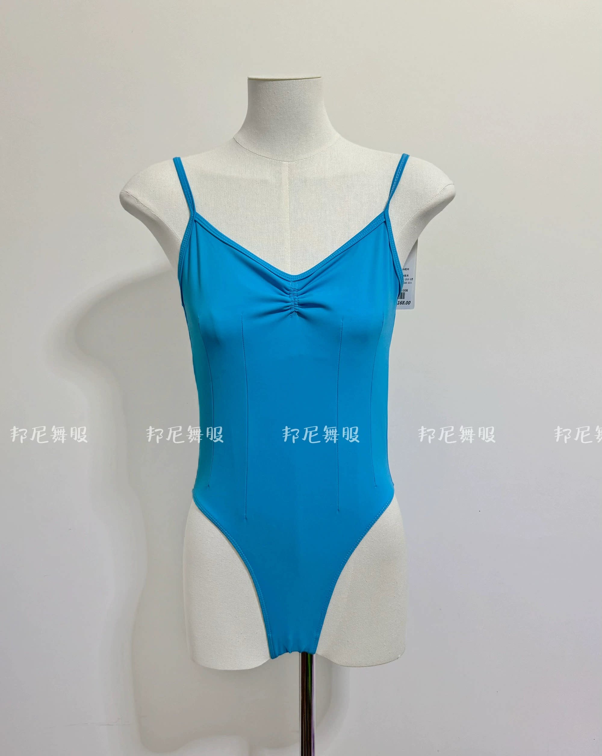 舞蹈服女练功吊带艺考形体服湖蓝玫红集训服成人芭蕾连体服体操服