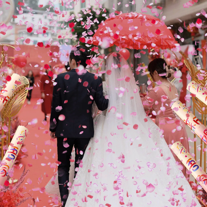 结婚手持小礼炮婚礼氛围道具彩带