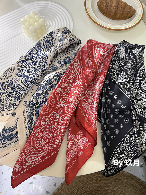 春秋腰果民族风丝巾发带