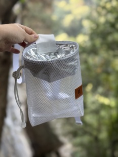 UpFuncle全透明大容量攀岩镁粉袋 难度野攀防水耐脏手工腰挂粉包