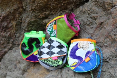 upfuncle 编织袋recycle手工拼接撞色 多巴胺攀岩镁粉袋 2026跟新