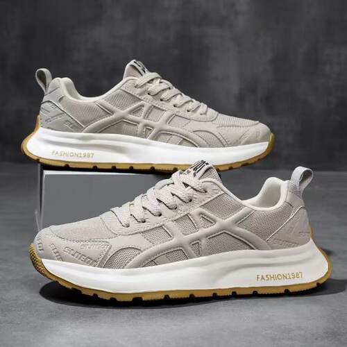 爆款春夏新款网面运动阿甘鞋透气百搭增高轻便潮鞋