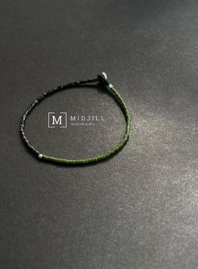 橄榄绿手链MIDJILL原创复古中性