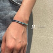 sea Midjill新品 治愈蓝色系渐变编织双层手绳 the 限量 living