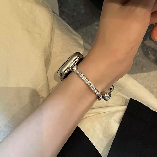 细款钻锆石高级感适用苹果手表s11表带applewatch小蛮腰iwatch109