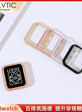 适用于applewatch789s10苹果s11手表保护壳iwatch合金属表壳镂空