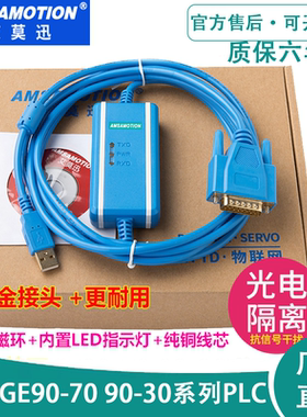 适用美国GE PLC编程电缆数据线GE 90 30系列PLC下载线IC690USB901