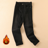 磨毛薄绒针织高弹8637P185冬季男修身牛仔裤控260低成交240，男装牛仔裤，钱塘6008(原3014)