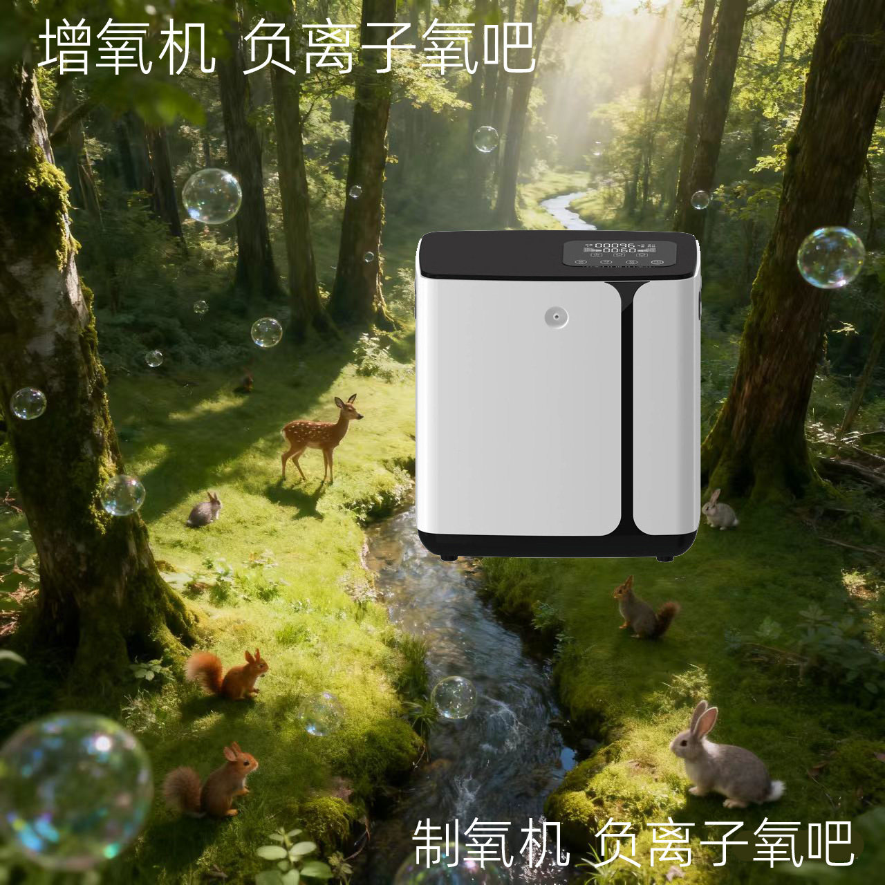高原制氧机冲氧机负离子小型氧吧家用氧机制氧器充氧机净化冲氧器