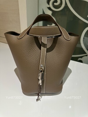 私人订制Picotin lock 18cm 菜篮子 大象灰 特级 TC 银 水桶包