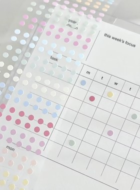 Intomyvibe点点标记星星标记分装贴纸卷马卡龙小清新基础打底deco