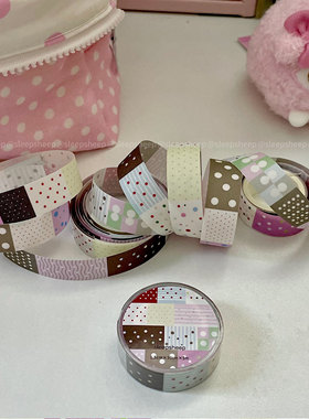 sleepsheep乱序波点贴纸卷分装基础款deco装饰点缀手账胶带贴纸