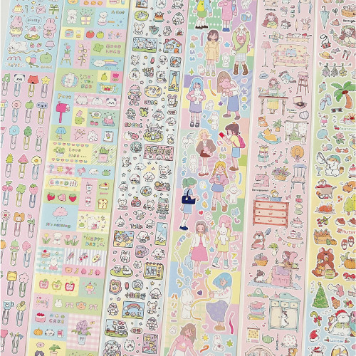 Springforth切膜贴纸卷分装兔兔女孩漫慢日常标签文字集小狗新品,文具电教/文化用品/商务用品,和纸胶带,淘宝优惠券,粉丝福利购,淘宝优惠卷