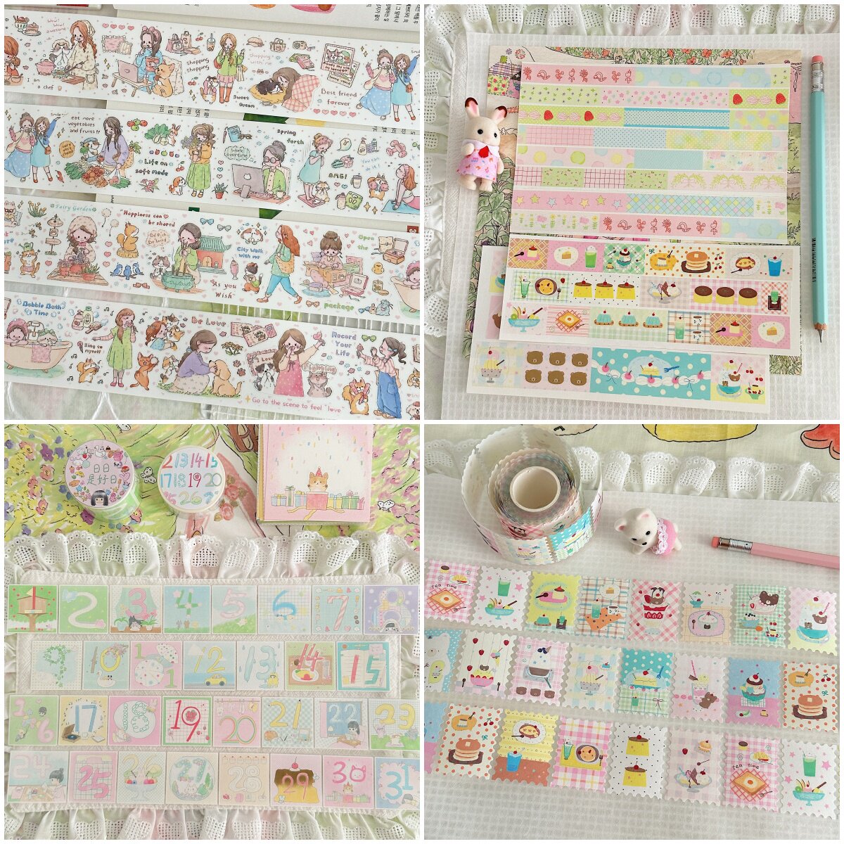 Springforth8月新品合集盐系小清新风格手帐贴纸卷分装可爱素材,文具电教/文化用品/商务用品,和纸胶带,淘宝优惠券,粉丝福利购,淘宝优惠卷