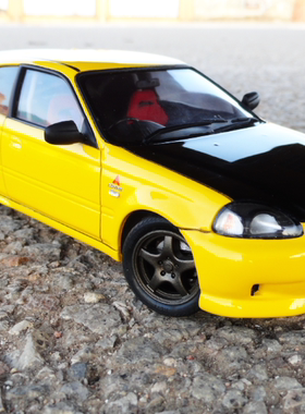1：24 FUJIMI头文字D 馆智幸 本田CIVIC EK9汽车模型代工改装制作
