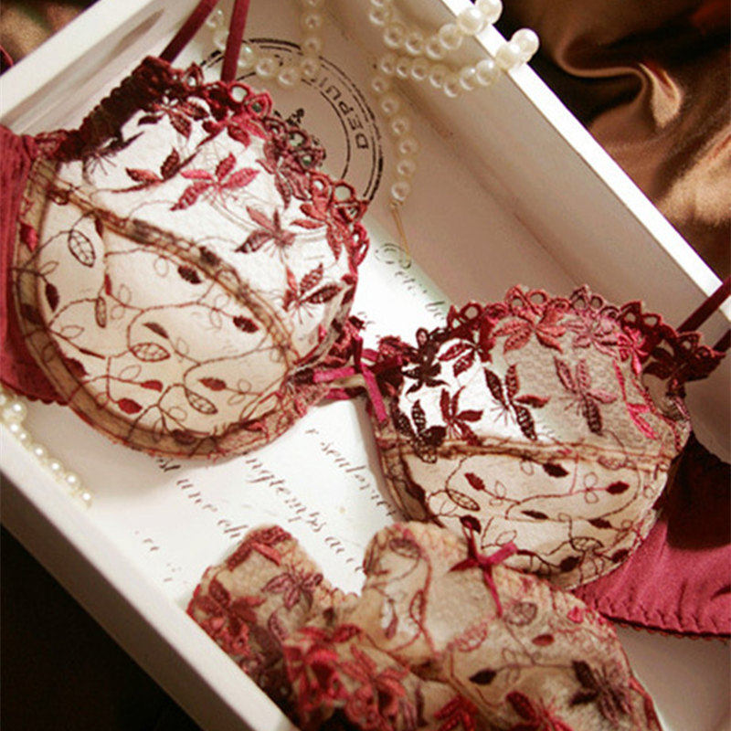 Europe and America Large sexy transparent Lace ultrathin Lingerie Bra Embroidery Bras suit Gatherin the Lingerie/Men's underwear/Tracksuit , Bra Sets  category - from Buy2taobao.com to provide professional Taobao agent buy service